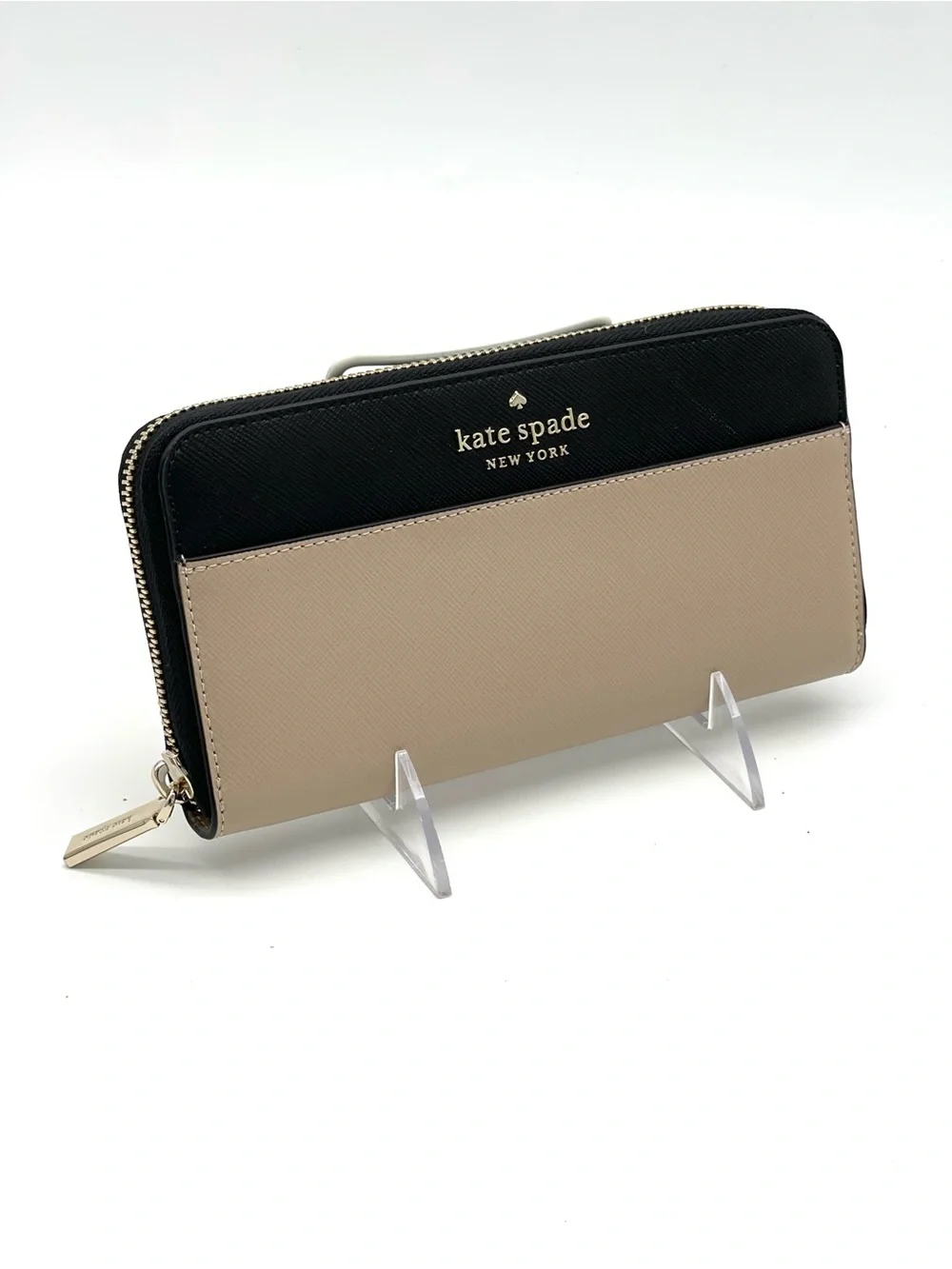 Kate Spade Large Continental Wallet Black/Warm Beige
